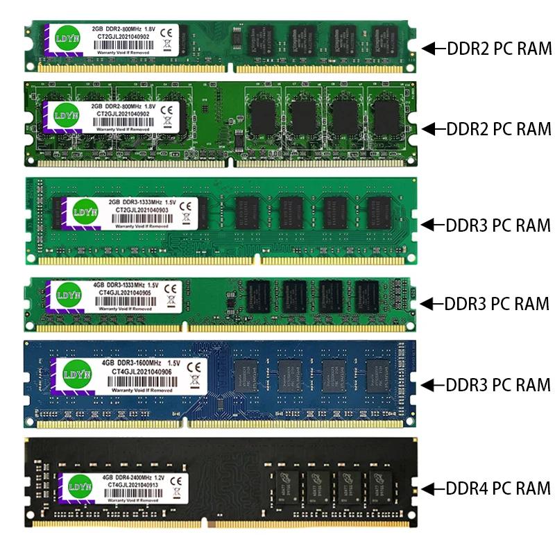 LDYN DDR2 DDR3 DDR4 2G 4G 8G 16GB ޸ , 667 800 1333 1600 2400 2666 ޸, ũž RAM PC3 PC4 DDR2 2GB DDR3 DDR4 RAM 8G
